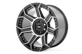 Rough Country 89 Series Wheel | One-Piece | Black Machined Gun Metal | 20x10 | 5x4.5 |  -19mm