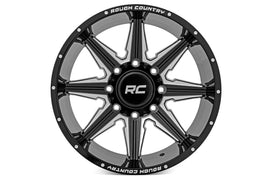 Rough Country 91M Series Wheel | One-Piece | Gloss Black | 22x12 | 8x6.5 | -44mm
