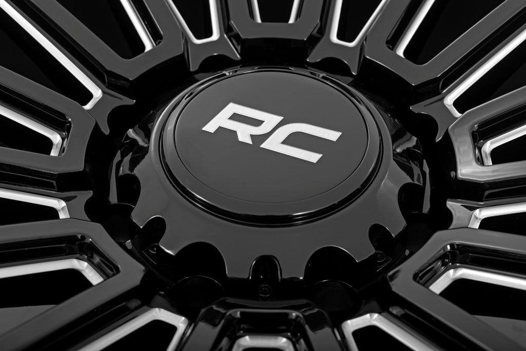 Rough Country 97 Series Wheel | One-Piece | Gloss Black | 20x10 | 5x5 | -19mm