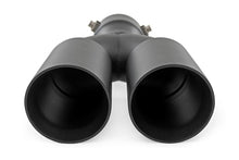 Load image into Gallery viewer, Exhaust Tip | Black | Red RC Logo | 2.5-3 Inch Pipe Single Inlet | Dual Outlet