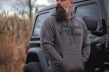 Load image into Gallery viewer, Rough Country Hoodie | RC Topographical Sleeve | Charcoal | LG
